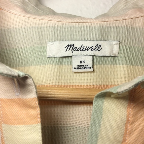 Madewell Tunic Shirtdress Rainbow Stripe XS - Picture 8 of 13